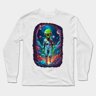 Alien Stepping the Clouds Long Sleeve T-Shirt